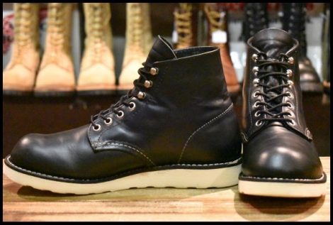 【7.5D 良品 犬タグ復刻 21年】レッドウィング 8165 アイリッシュセッター 黒 ブラッククローム プレーントゥ ブーツ redwing HOPESMORE