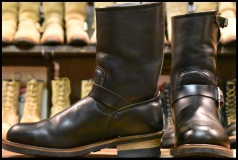 【9.5D 良品 PT91刺繍 97年】レッドウィング 2268 エンジニア ブラッククローム スチールトゥ プルオン ブーツ redwing HOPESMORE