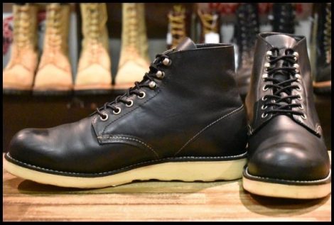 【9.5D 良品 06年】レッドウィング 8165 アイリッシュセッター 黒 ブラッククローム プレーントゥ 編み上げ ブーツ redwing HOPESMORE