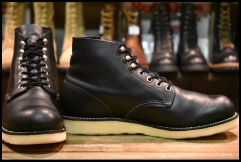 【9.5D 良品 06年】レッドウィング 8165 アイリッシュセッター 黒 ブラッククローム プレーントゥ 編み上げ ブーツ redwing HOPESMORE