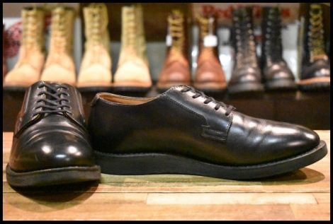 【8D 良品 12年】レッドウィング 101 ポストマン シューズ 黒 ブラック シャパラル 短靴 レースアップ ブーツ redwing HOPESMORE