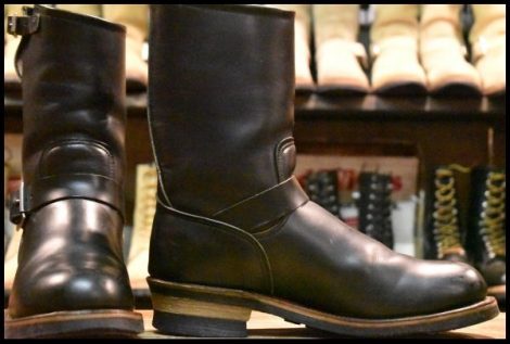 【9.5D 良品 PT91刺繍 97年】レッドウィング 2268 エンジニア ブラッククローム スチールトゥ プルオン ブーツ redwing HOPESMORE