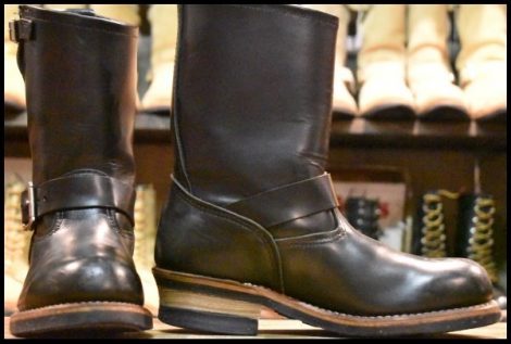 【7.5D 良品 07年】レッドウィング 2268 エンジニア ブラッククローム 黒 スチールトゥ プルオン ブーツ redwing HOPESMORE