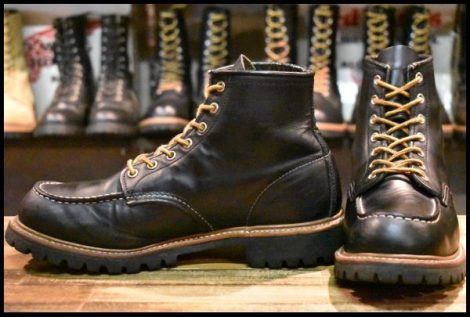 【9.5E 良品 16年】レッドウィング 8176 ビブラム アイリッシュセッター 黒 ブラッククローム モックトゥ ブーツ redwing HOPESMORE