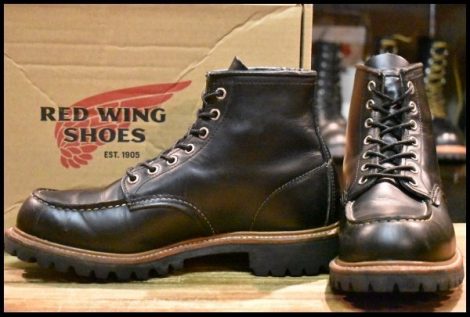 【7.5E 箱付 良品 16年】レッドウィング 8176 ビブラム アイリッシュセッター 黒 ブラッククローム モックトゥ ブーツ redwing HOPESMORE