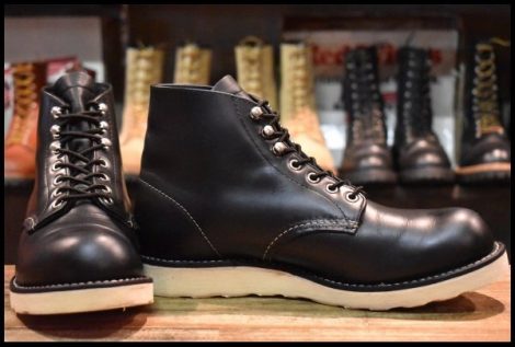 【8.5D 美品 犬タグ復刻 21年】レッドウィング 8165 アイリッシュセッター ブラッククローム プレーントゥ ブーツ redwing HOPESMORE