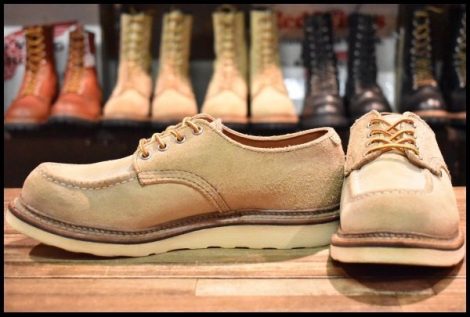 【8D 良品 14年】レッドウィング 8097 スエード オックスフォード ラフアウト モックトゥ 短靴 ローカット ブーツ redwing HOPESMORE