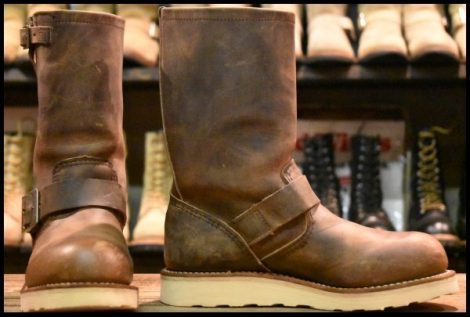【5.5D 美品 08年】レッドウィング 2975 エンジニア 茶 コンクリート ラフ＆タフ クッションソール ブーツ redwing HOPESMORE