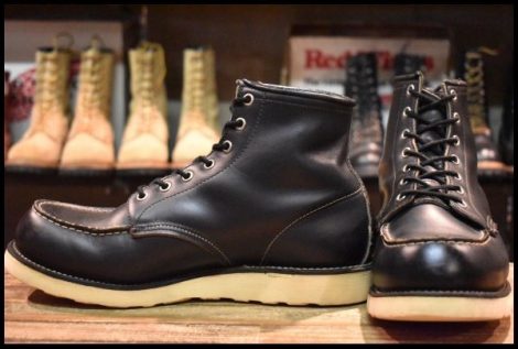 【9.5E 良品 羽タグ 00年】レッドウィング 8179 アイリッシュセッター 黒 ブラッククローム モックトゥ 編み上げ ブーツ redwing HOPESMORE