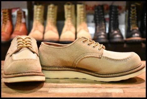 【8D 良品 14年】レッドウィング 8097 スエード オックスフォード ラフアウト モックトゥ 短靴 ローカット ブーツ redwing HOPESMORE