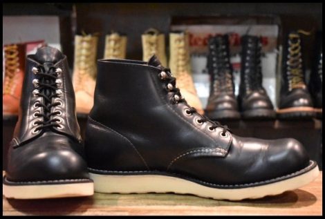 【8.5EE 良品 犬タグ復刻 21年】レッドウィング 8165 アイリッシュセッター 黒 ブラッククローム プレーントゥ ブーツ redwing HOPESMORE