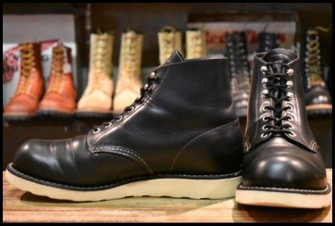 【8.5EE 良品 犬タグ復刻 21年】レッドウィング 8165 アイリッシュセッター 黒 ブラッククローム プレーントゥ ブーツ redwing HOPESMORE