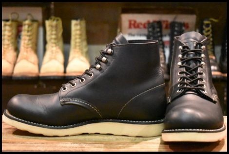 【8.5D 良品 14年】レッドウィング 8165 アイリッシュセッター 黒 ブラッククローム プレーントゥ 編み上げ ブーツ redwing HOPESMORE
