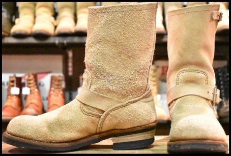 【9D 良品 10年】レッドウィング 8268 スエード エンジニア ホーソーンアビレーンラフアウト スチールトゥ ブーツ redwing HOPESMORE