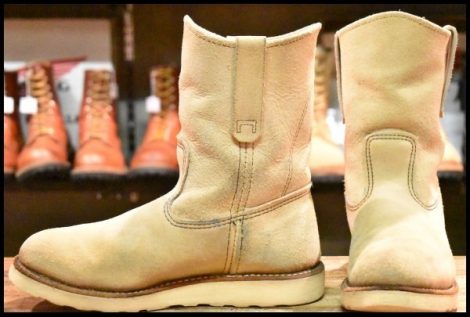 【6.5E 良品 11年】レッドウィング 8168 スエード ペコス ホーソーン アビレーン ラフアウト ベージュ ブーツ redwing pecos HOPESMORE