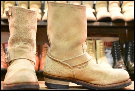 【9D 良品 10年】レッドウィング 8268 スエード エンジニア ホーソーンアビレーンラフアウト スチールトゥ ブーツ redwing HOPESMORE