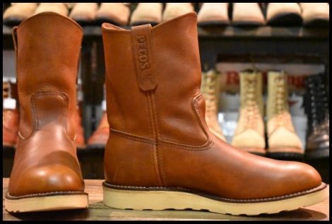 【8.5D 良品 05年】レッドウィング 866 ペコス 茶 オロイジナル プルオン クッションソール ブーツ redwing pecos HOPESMORE