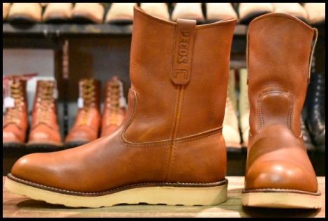 【8.5D 良品 05年】レッドウィング 866 ペコス 茶 オロイジナル プルオン クッションソール ブーツ redwing pecos HOPESMORE
