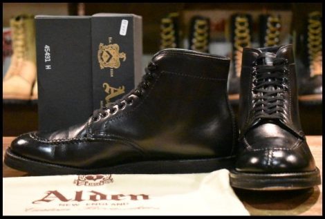 【7.5D 箱付 美品】ALDEN オールデン 45491H タンカーブーツ ブラック 黒 ガムソール 編み上げ レースアップ HOPESMORE
