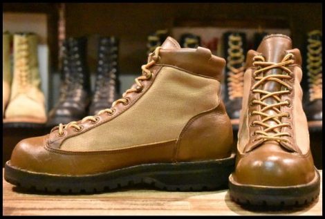 【7EE 中古 黒タグ】Danner ダナーライト 30420X 茶 ブラウン カーキ ゴアテックス GORE-TEX 編み上げ ハイキング ブーツ HOPESMORE