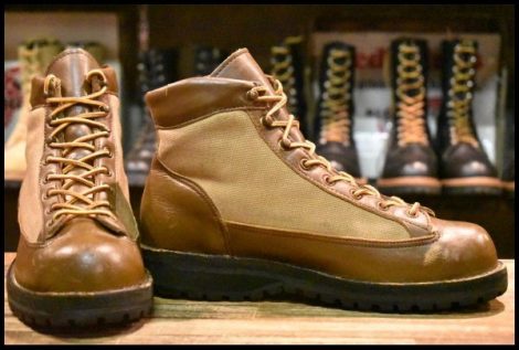 【7EE 中古 黒タグ】Danner ダナーライト 30420X 茶 ブラウン カーキ ゴアテックス GORE-TEX 編み上げ ハイキング ブーツ HOPESMORE