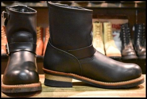 【9D 美品 13年】レッドウィング 2976 ショート エンジニア 黒 ブラッククローム スチールトゥ ブーツ redwing HOPESMORE