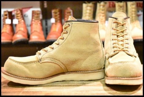 【9.5E 良品 15年】レッドウィング 8173 スエード アイリッシュセッター ホーソーン ラフアウト モックトゥ ブーツ redwing HOPESMORE