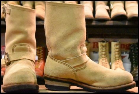 【9D 良品 08年】レッドウィング 8268 スエード エンジニア ホーソーンアビレーン ラフアウト スチールトゥ ブーツ redwing HOPESMORE