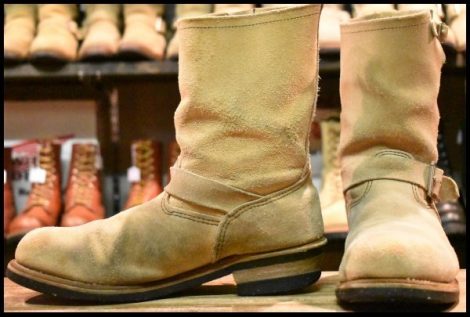 【10D 中古 07年】レッドウィング 8268 スエード エンジニア ホーソーンアビレーンラフアウト スチールトゥ ブーツ redwing HOPESMORE