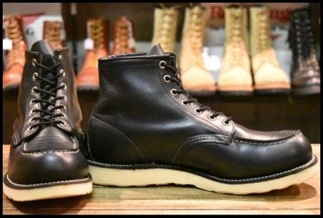 【10D 良品 04年】レッドウィング 8130 アイリッシュセッター 黒 ブラッククローム モックトゥ 8179 ブーツ redwing HOPESMORE