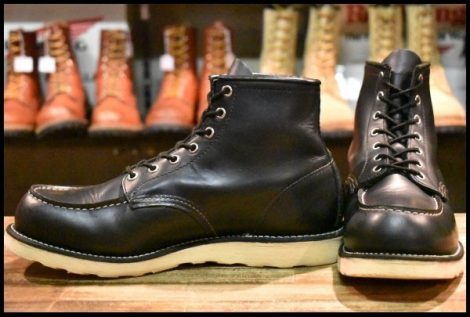 【10D 良品 04年】レッドウィング 8130 アイリッシュセッター 黒 ブラッククローム モックトゥ 8179 ブーツ redwing HOPESMORE
