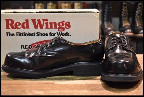 【8.5D 美品 旧羽タグ 92年】レッドウィング 106 ポストマン シューズ ブラック ブーツ ガレージマン ポストマン redwing HOPESMORE