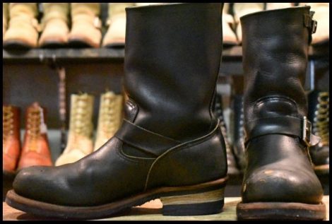 【9D 良品 11年】レッドウィング 9085 エンジニア 黒 ブラックハーネス スチールトゥ 2268 ブーツ redwing HOPESMORE