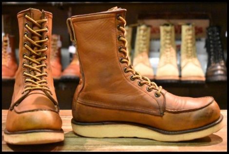 【6.5D 良品 犬刻印 97年】レッドウィング 877 ロング アイリッシュセッター 茶 オロイジナル モックトゥ ブーツ redwing HOPESMORE