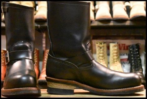 【8D 良品 11年】レッドウィング 2268 エンジニア 黒 ブラッククローム プルオン スチールトゥ ブーツ redwing HOPESMORE