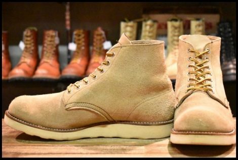 【9.5E 良品 LEGEND 犬タグ 99年】レッドウィング 8167 スエード アイリッシュセッター 茶 ラフアウト ブーツ redwing HOPESMORE