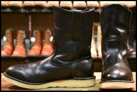 【7E 良品 06年】レッドウィング 8169 ペコス 黒 ブラッククローム プルオン クッションソール ブーツ redwing pecos HOPESMORE