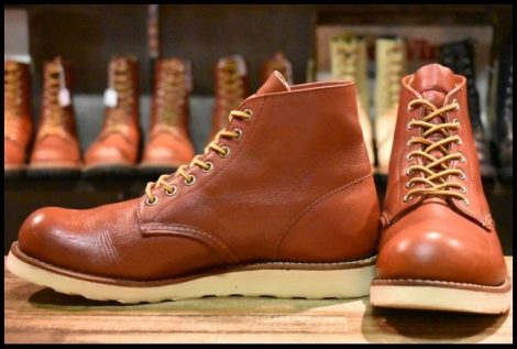 【8.5D 良品 14年】レッドウィング 8166 アイリッシュセッター 赤茶 オロラセット プレーントゥ 編み上げ ブーツ redwing HOPESMORE