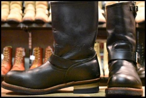 【10.5D 良品 09年】レッドウィング 2268 エンジニア ブラッククローム 黒 スチールトゥ プルオン ブーツ redwing HOPESMORE