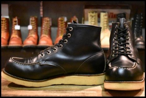 【8.5D 良品 羽タグ 97年】レッドウィング 8179 アイリッシュセッター 黒 ブラッククローム モックトゥ 8130 ブーツ redwing HOPESMORE