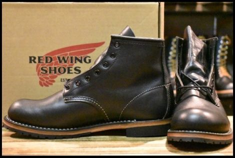 【7D 箱付 未使用 14年】レッドウィング 9014 ベックマン 黒 ブラック フェザーストーン プレーントゥ 9414 ブーツ redwing HOPESMORE