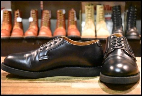 【9D 美品 21年】レッドウィング 101 ポストマン シューズ ブラックシャパラル ローカット 短靴 編み上げ ブーツ redwing HOPESMORE