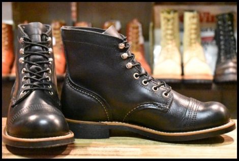 【6D 美品 24年】レッドウィング 8084 アイアンレンジャー ブラック ハーネス 黒 キャップトゥ ブーツ redwing HOPESMORE