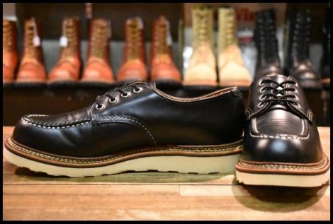 【8D 美品 19年】レッドウィング 8106 オックスフォード 黒 ブラッククローム 短靴 ローカット 編み上げ ブーツ redwing HOPESMORE