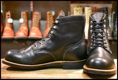 【6D 美品 24年】レッドウィング 8084 アイアンレンジャー ブラック ハーネス 黒 キャップトゥ ブーツ redwing HOPESMORE
