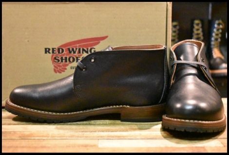 【7.5D 未使用 14年】レッドウィング 9024 ベックマン チャッカ 黒 ブラック フェザーストーン プレーントゥ ブーツ redwing HOPESMORE