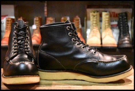 【8.5D 良品 羽タグ 97年】レッドウィング 8179 アイリッシュセッター 黒 ブラッククローム モックトゥ 8130 ブーツ redwing HOPESMORE