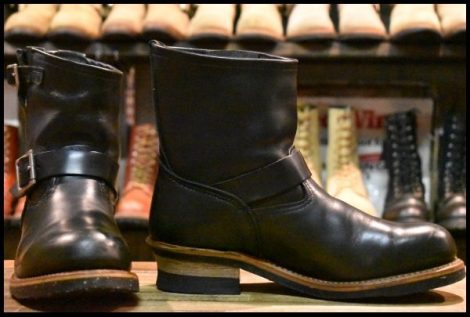 【9D 良品 07年】レッドウィング 2976 ショート エンジニア 黒 ブラッククローム スチールトゥ ブーツ redwing 8182 HOPESMORE
