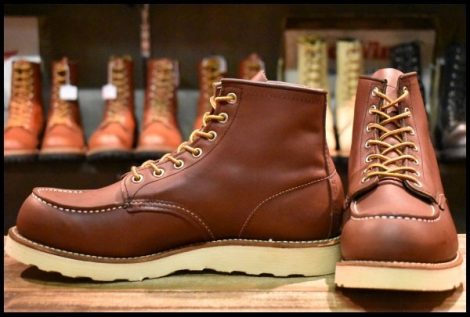 【9D 美品 08年】レッドウィング 9106 アイリッシュセッター 赤茶 レッドブラウン モックトゥ 編み上げ 8875 ブーツ redwing HOPESMORE