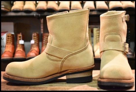 【7.5D 良品 14年】レッドウィング 2965 ショート スエードエンジニア ホーソーンアビレーンラフアウト ブーツ redwing HOPESMORE